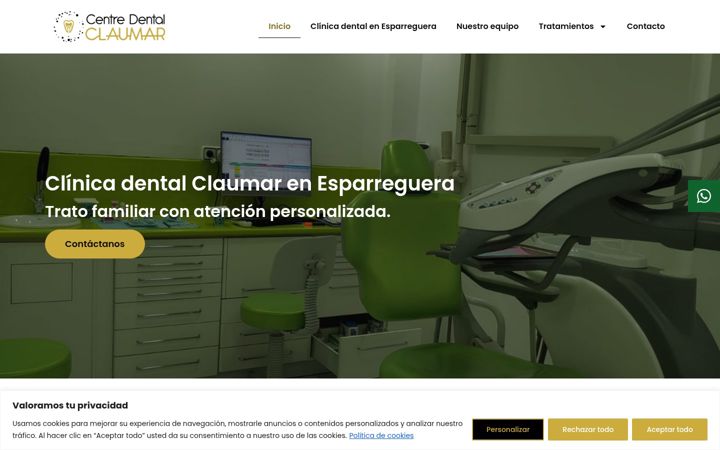 Screenshot of clinicadentalclaumar.com