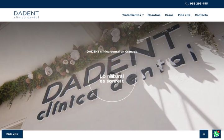 Screenshot of clinicadentaldadent.com