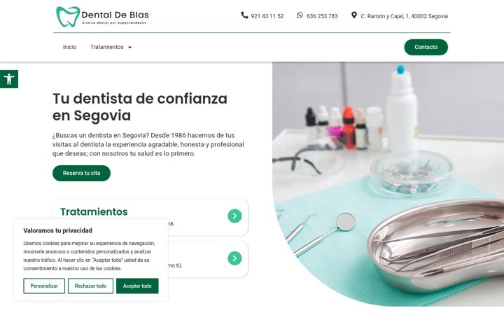 Screenshot of clinicadentaldeblas.com
