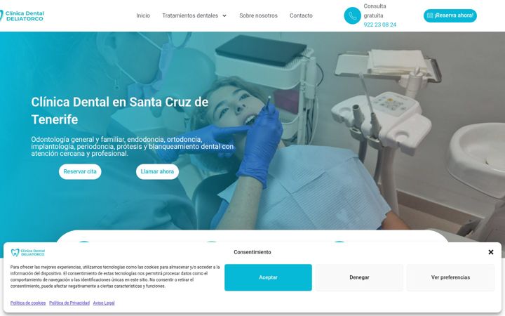 Screenshot of clinicadentaldeliatorco.com