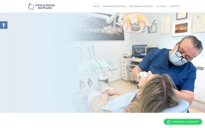 Screenshot of clinicadentaldelmuelle.com