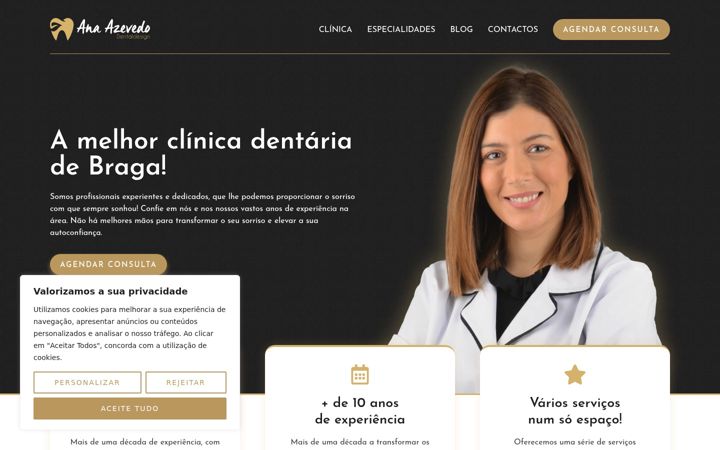 Ekrano kopija clinicadentaldesign.pt