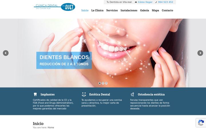 Screenshot of clinicadentaldoctoraayet.es