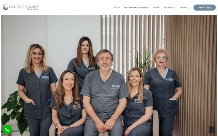 Screenshot of clinicadentaldoctoresgomez.es