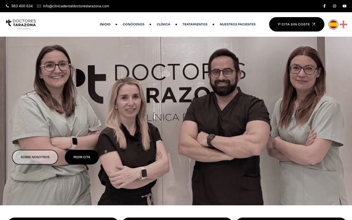 Screenshot of clinicadentaldoctorestarazona.com