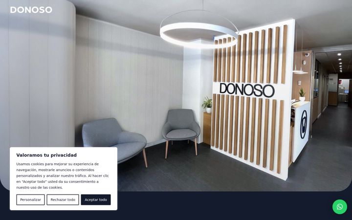 Screenshot of clinicadentaldonoso.com