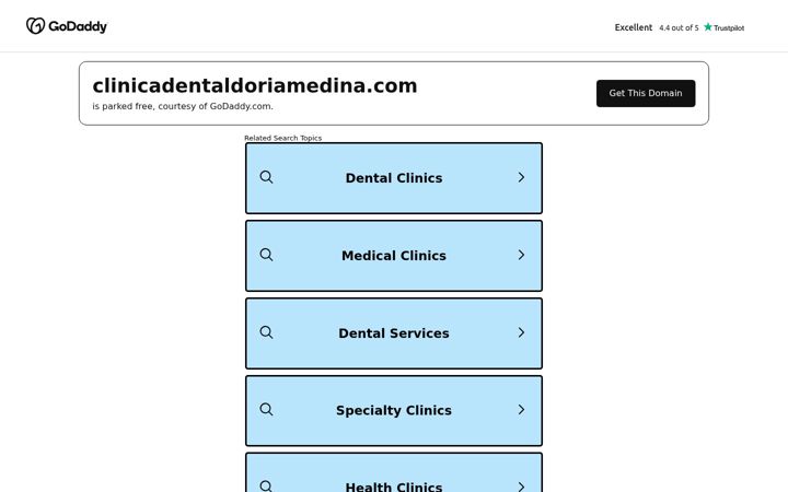 Screenshot of clinicadentaldoriamedina.com