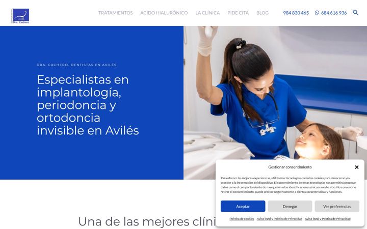 Screenshot of clinicadentaldracachero.es