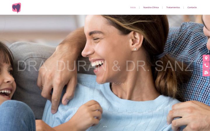 Screenshot of clinicadentaldraduranydrsanz.com