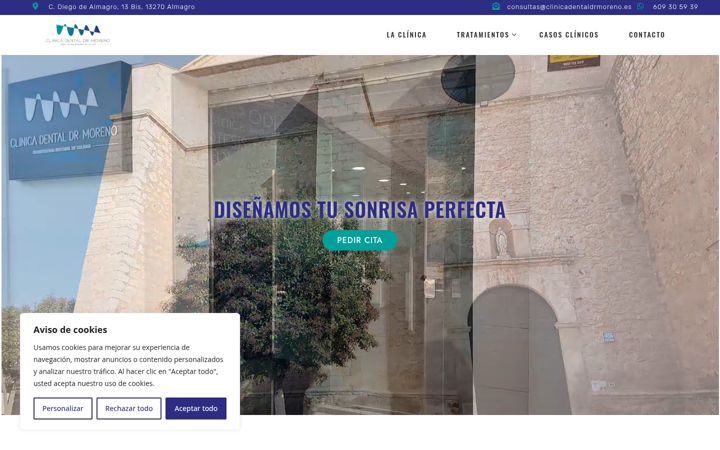 Screenshot of clinicadentaldrmoreno.es