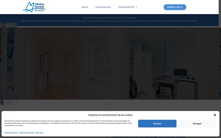 Screenshot of clinicadentaldrsgomez.es