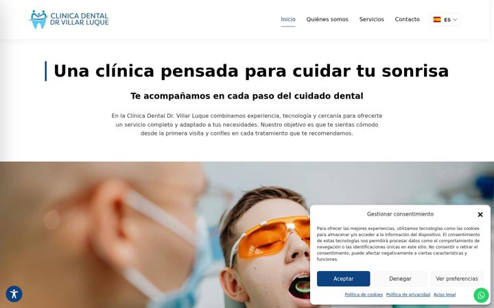 Screenshot of clinicadentaldrvillarluque.es