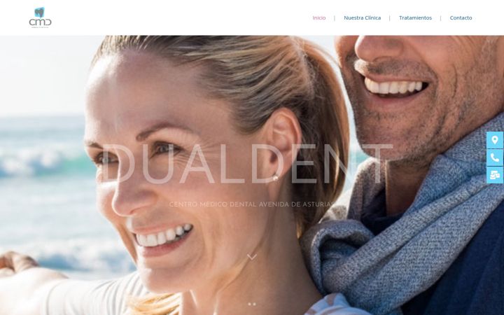 Screenshot of clinicadentaldualdent.com