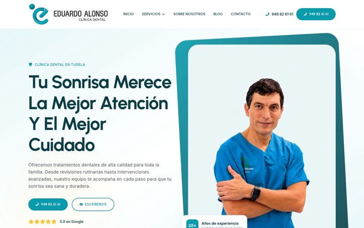Screenshot of clinicadentaleduardoalonso.com