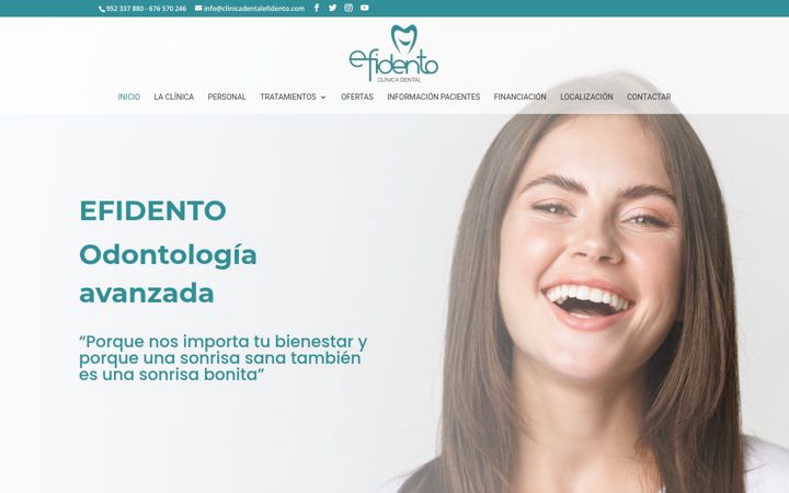 Screenshot of clinicadentalefidento.com
