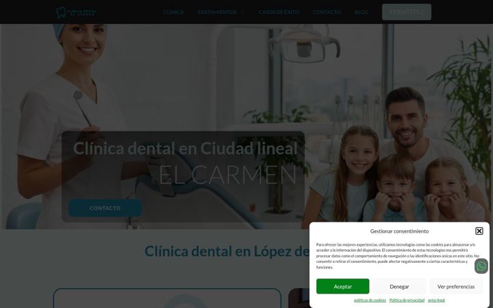 Screenshot of clinicadentalelcarmen.es