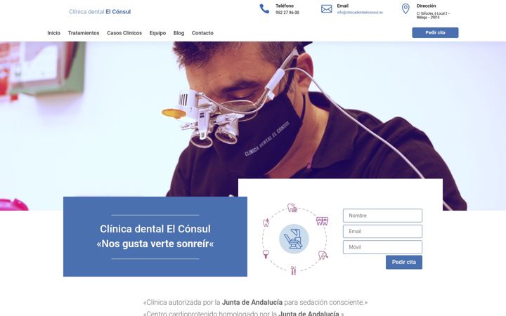 Screenshot of clinicadentalelconsul.es