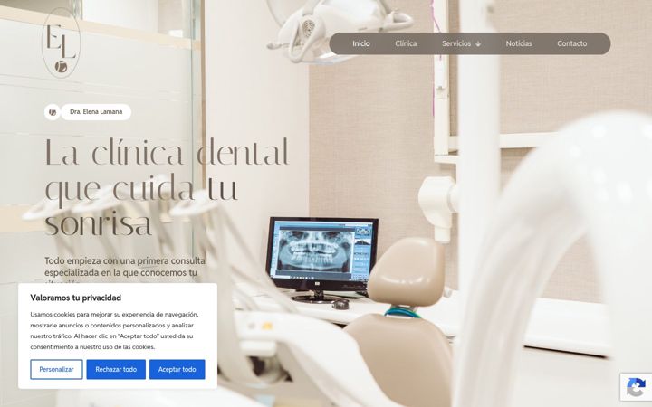 Screenshot of clinicadentalelenalamana.com