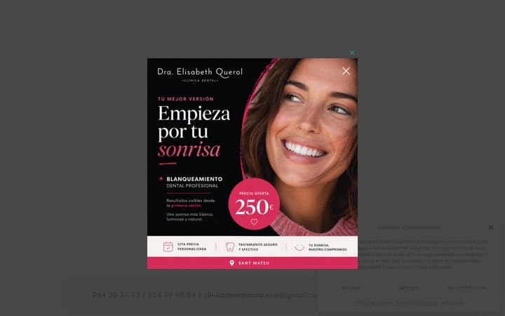 Screenshot of clinicadentalelisabethquerol.es