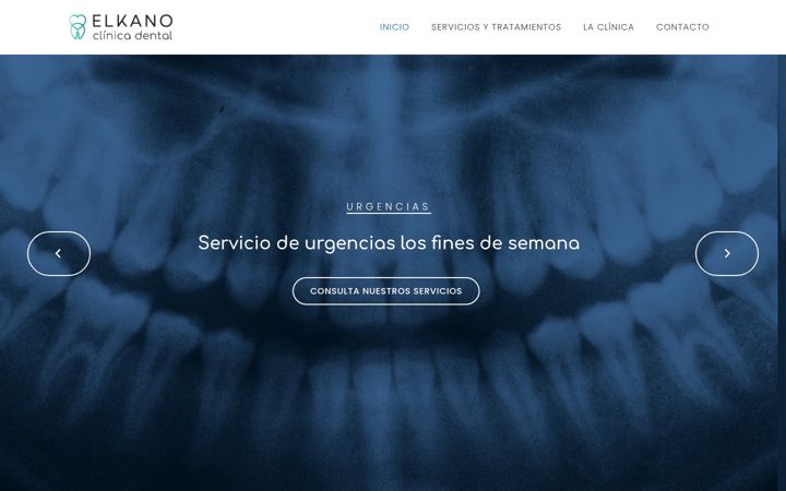 Screenshot of clinicadentalelkano.com