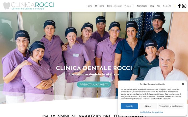 Screenshot of clinicadentalerocci.it