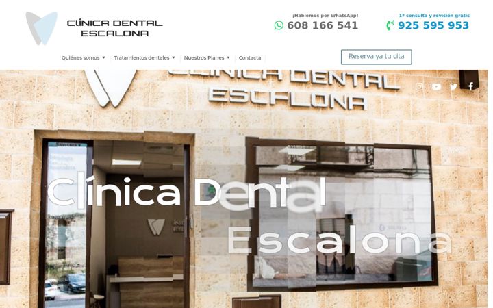 Ekrānuzņēmums no clinicadentalescalona.es