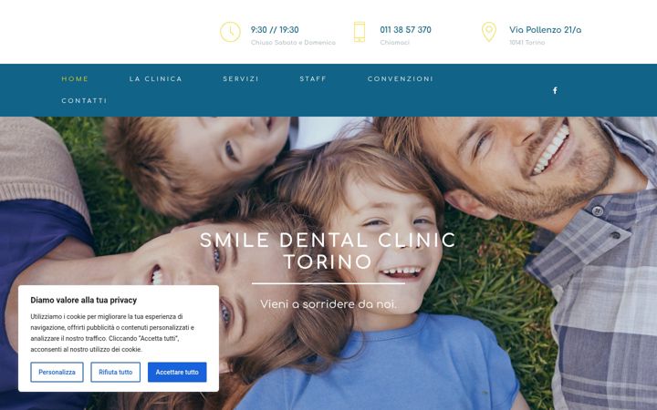 Screenshot of clinicadentaletorino.it