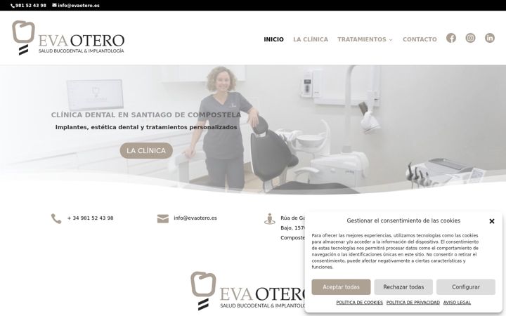 Screenshot of clinicadentalevaotero.com
