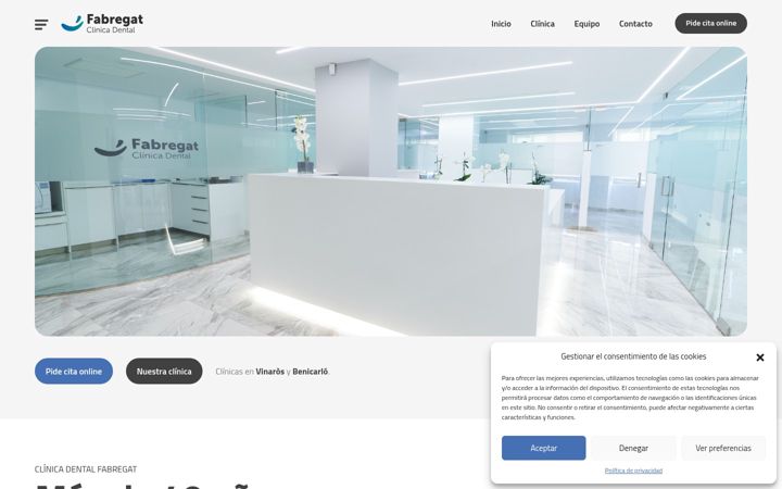 Screenshot of clinicadentalfabregat.es