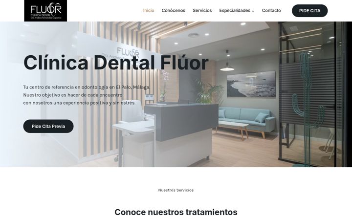 Screenshot of clinicadentalfluor.com