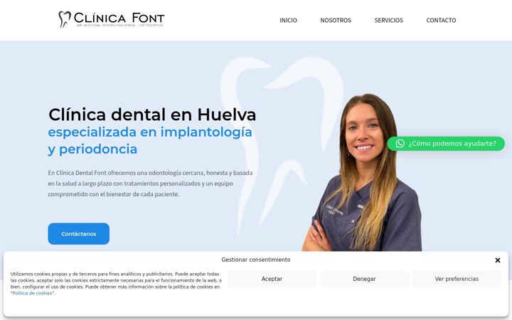 Captura de ecrã de clinicadentalfont.es