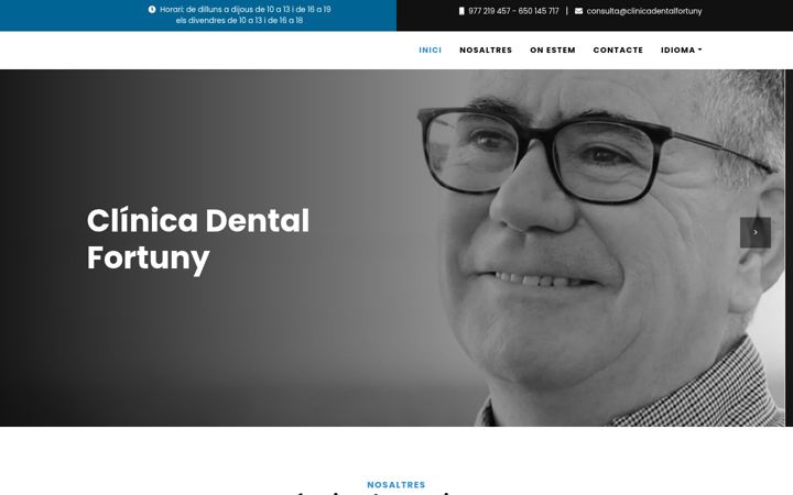 Screenshot of clinicadentalfortuny.com