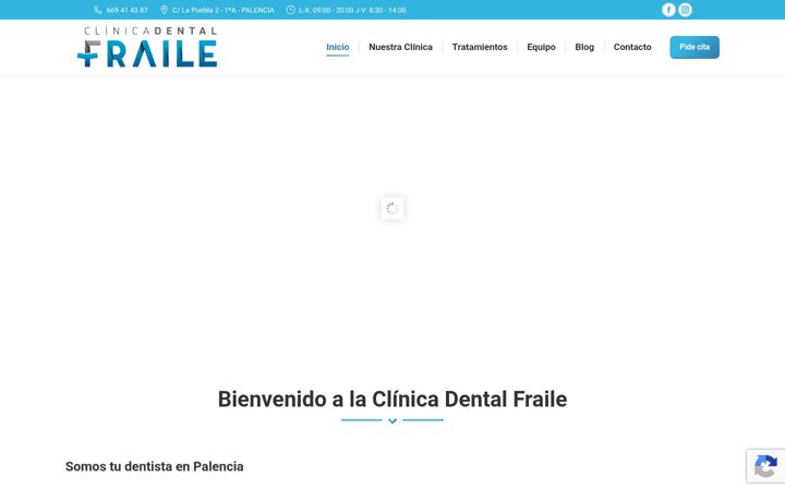 Screenshot of clinicadentalfraile.es