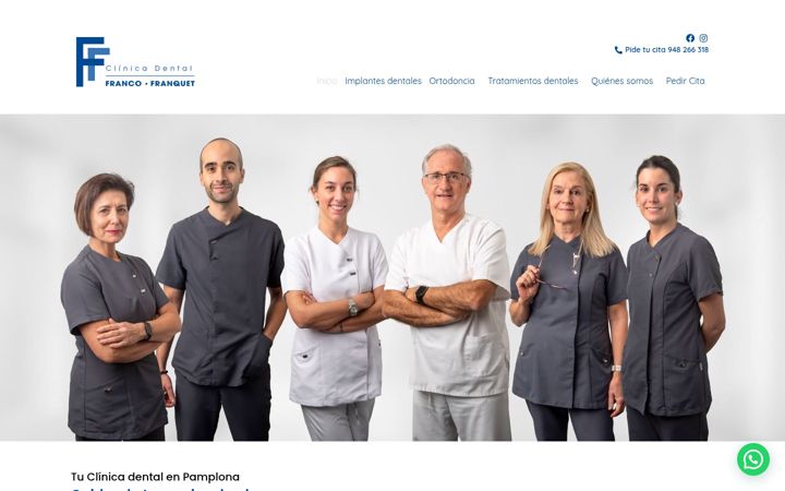 Screenshot of clinicadentalfrancofranquet.com