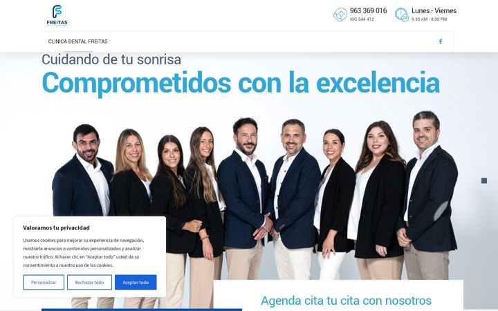 Screenshot of clinicadentalfreitas.es