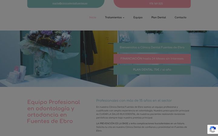 Screenshot of clinicadentalfuentes.es