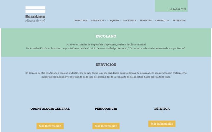 Screenshot of clinicadentalgandia.com