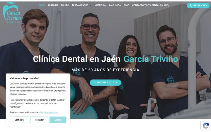 Screenshot of clinicadentalgarciatrivino.es