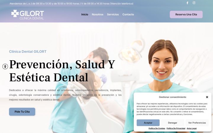 Screenshot of clinicadentalgilort.es