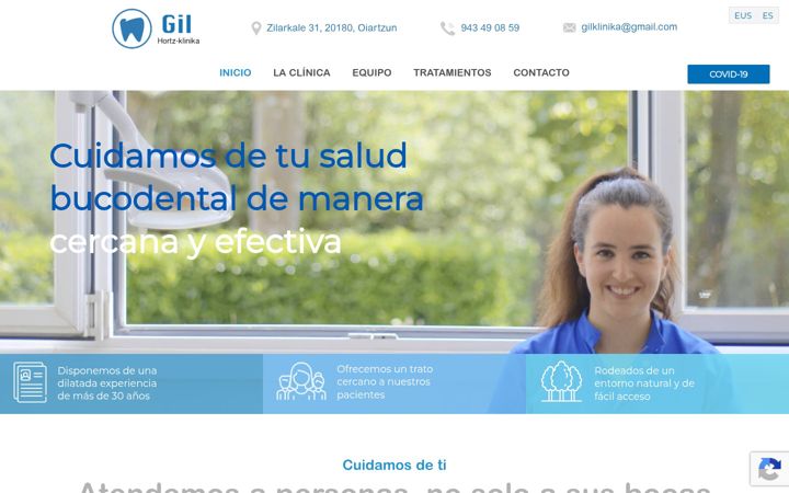 Screenshot of clinicadentalgilpena.com