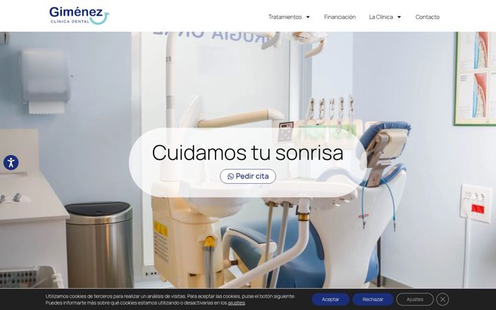 Screenshot of clinicadentalgimenez.com