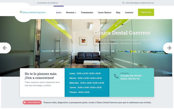 Screenshot of clinicadentalguerrero.com
