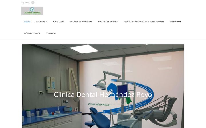 Screenshot of clinicadentalhernandezroyo.com
