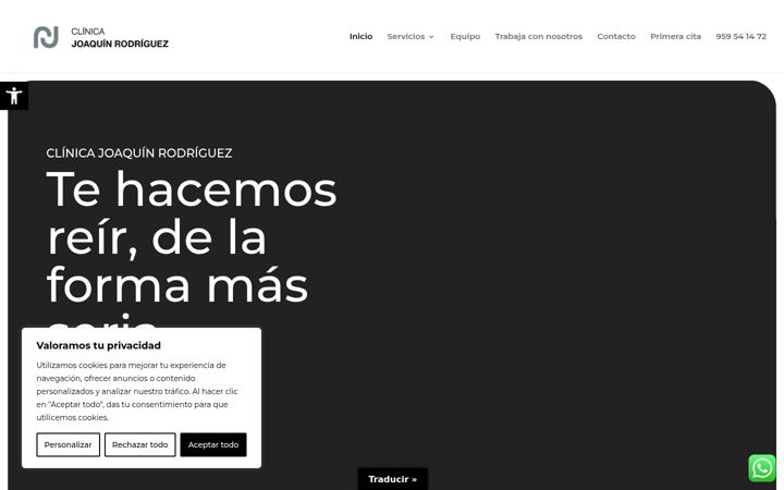 Screenshot of clinicadentalhuelva.es