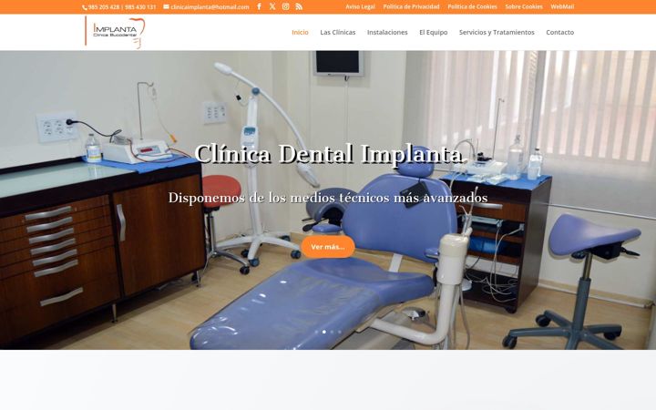Snímek obrazovky clinicadentalimplanta.es