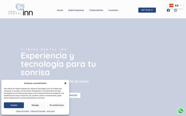 Screenshot of clinicadentalinn.com