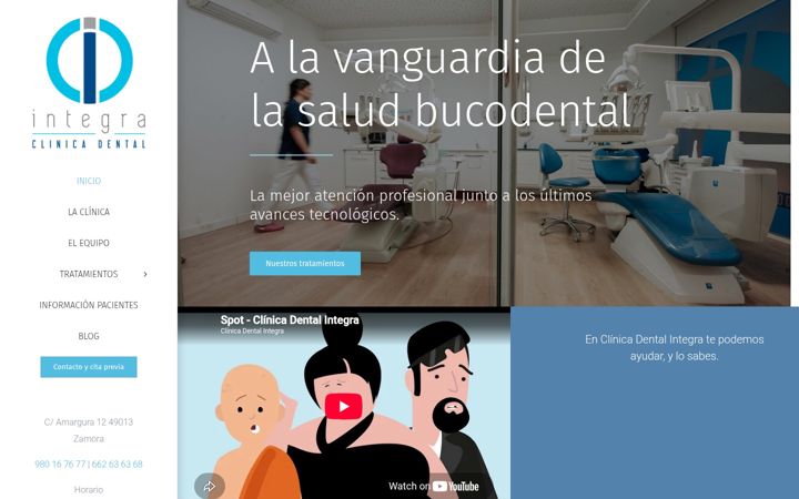 Screenshot of clinicadentalintegra.es