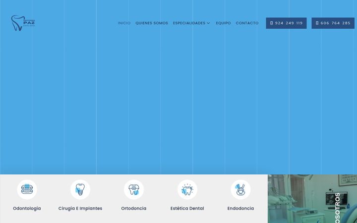Screenshot of clinicadentalipaz.es