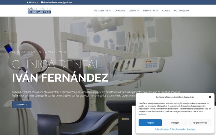 Screenshot of clinicadentalivanfernandez.com