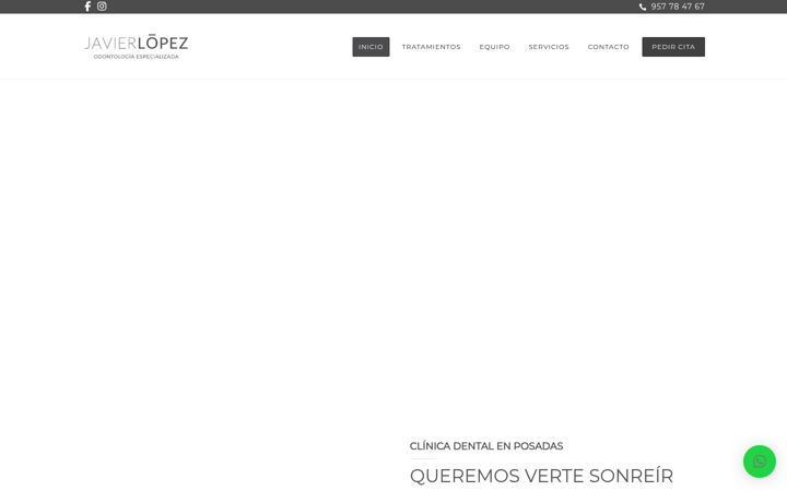 Snímek obrazovky clinicadentaljavierlopez.es
